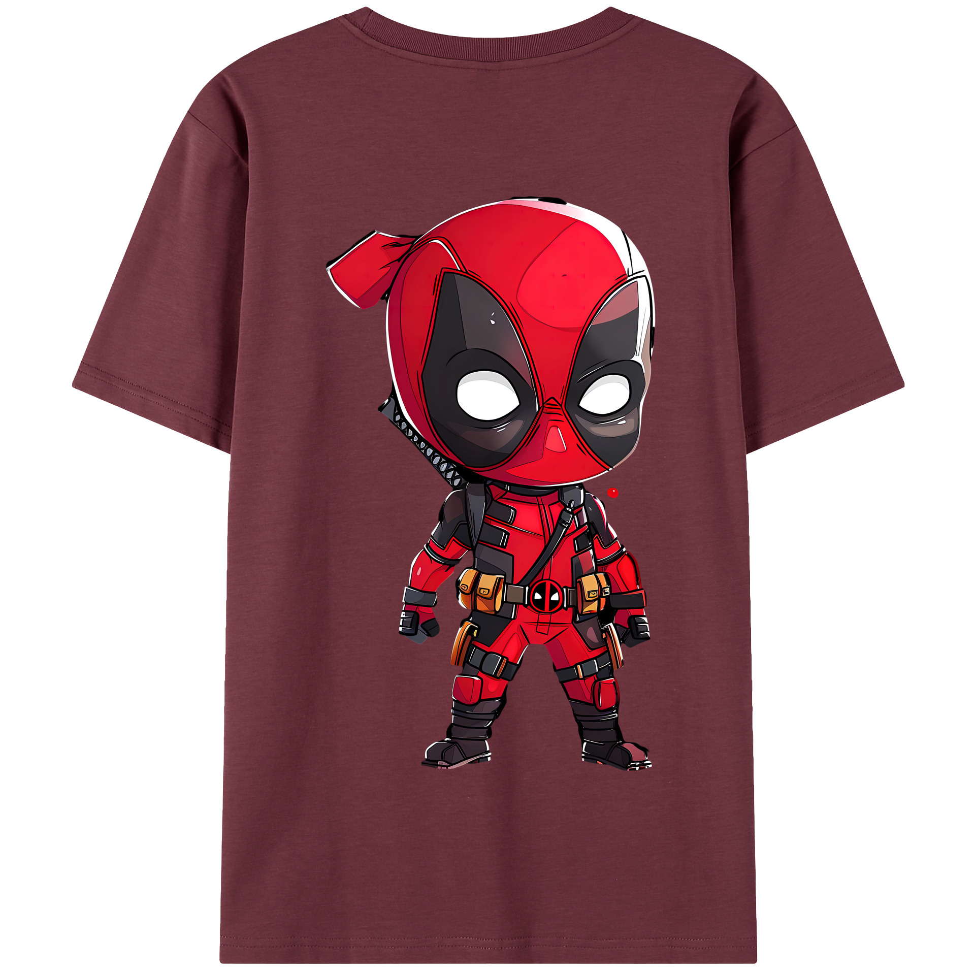 （画像用） Deadpool デッドプール 綿100％半袖Tシャツ（背面プリント）